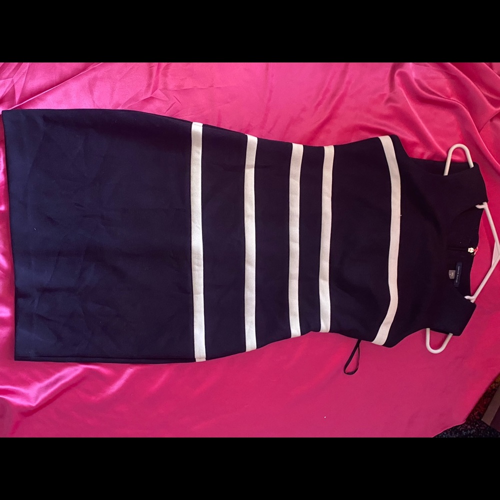 Tommy Hilfiger Blue Dress with white stripes Size 8. Brand new with tags.